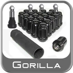 Gorilla Black Wheel Locks W/valve Stems 21933BC 12MM X 1.5 New. Price: $29.00.