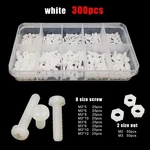 300PCS M2 M3 White Nylon Plastic Phillips Pan Round Head Screw Bolt Nut Set Kit New. Price: $21.94.