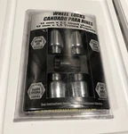 4-PC Set + Key, 12MM X 1.5 Short Shank Wheel Locks, Rally # 90336, 3D New. Price: $6.15.