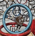 Vintage Nos Metal Flake Superior 500 Blue Steering Wheel 10" Old Hot Rod Gasser Used. Price: $399.99.