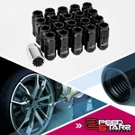 20 Spline M12X1.25 21MM Od Aluminum Black 50MM Open-end Lug+lock Nuts+adapter New. Price: $19.52.