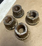 Vintage Large Two Piece Truck Wheel Nuts Securex P29 39702 460 500 Ft Lbs Lots Used. Price: $15.00.