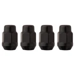 Black M12X1.50 Lug Nuts; Closed End Bulge Acorn; 21MM Hex; 1.4" Tall; Pack Of New. Price: $19.00.