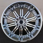 22X9.5 TIS-07 6X135 / 6X139.7 30MM Chrome Wheel Rim Single New. Price: $345.00.