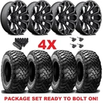 Black Milled Wheel Tire Package Fuel Assault Mud Terrain Extreme 33 12.50 18 Mt New. Price: $2195.00.