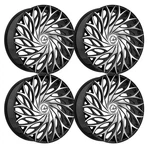 (SET-4) Azara AZA-525 18X8 5X114.3/5X120 35MM Black Machined Wheels Rims Inch New. Price: $989.39.