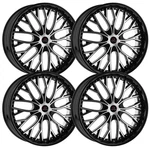 (SET-4) Cavallo CLV-33 22X8.5 5X114.3/5X120 38MM Black Machined Wheels Rims New. Price: $1165.03.