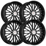 (4) Cavallo CLV-42 20X8.5 5X108/5X4.5" +35MM Black/machined Wheels Rims 20" Inch New. Price: $1497.28.