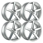 (SET-4) Strada Perfetto 20X8.5 5X114.3 35MM Silver Machined Wheels Rims Inch New. Price: $1228.00.