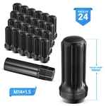 24X Epoch Spline Lug Nut Kit W/ Key Black 14MM 2" Tall M14X1.5 Super Duty New. Price: $15.99.