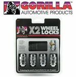 Gorilla X2 Wheel Locks Chrome 12MM Bulge Acorn 12X1.25 Lug Nut 71621X New. Price: $31.95.