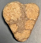Natural Heart-shaped Beach Stone From Florida West Coast 1.5" X 1.75" Used. Price: $5.50.