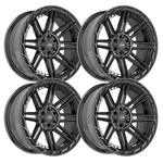(SET-4) Vortek VRP-501 24X11 Blank -24MM Gloss Black Wheels Rims Inch New. Price: $1644.24.