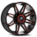 18" Off-road XF-220 Gloss Black & Red Milled 18X9 Wheel 8X6.5 8X170 0MM Rim New. Price: $357.15.
