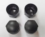 Wheel Locking Nut Bolt Covers Audi A1 A3 A4 A5 A6 Q5 Caps New Matt Black X4. Price: $6.70.