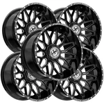 (set 5) Off-road XF-242 20X10 5X5"/5X5.5" -12MM Black/milled Wheels Rims New. Price: $2292.50.