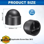 Uxcell M22 Black Plastic Dome Nut Covers, Hex Bolt Caps (4 Pcs) New. Price: $20.00.