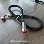 M22X1.5 Excavator Hydraulic Hose STRAIGHT+90 Elbow 1/2" Id 46" Long Replacement New. Price: $80.00.