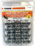 Dorman 711-241 Chrome Wheel Nut & Lock Kit 1/2" 20 New. Price: $45.00.