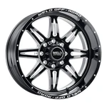 Weld Off-road Cheyenne W132 20X10 8X165.1 ET-18 Gloss Black Milled (qty 4). Price: $1920.00.