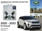 Range Rover Evoque Gloss Black Finish Locking Wheel Lug Nut Set Genuine New. Price: $111.33.